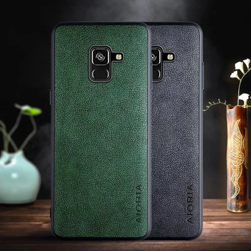 Чехол для Samsung galaxy A8 Plus 2018 A530 A730 чехол в стиле ретро из искусственной кожи деловом