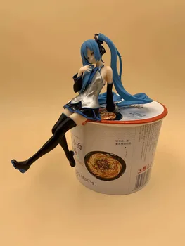 

10cm Anime Hatsune Miku Granada Ver. Pressure Instant noodles PVC Action Figure Model Toys Doll Gift