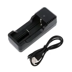 Один разъем для зарядки Зарядное устройство с USB кабель для 18650 16340 14500 литий-ионный аккумулятор Батарея