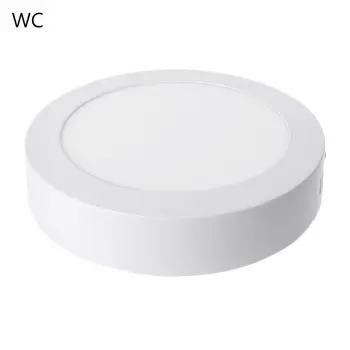 

LED Panel Light 12W AC90-265V No Drill Mount Indoor Lighting Round Square Surface Ceiling Lamp For Home Office Hotel Q0KF