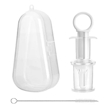 

Newborns Soft Tip Silicone Measuring Scale Liquid Medicine Syringe Nipple Shaped For Infant Toddler Detachable Travel Portable