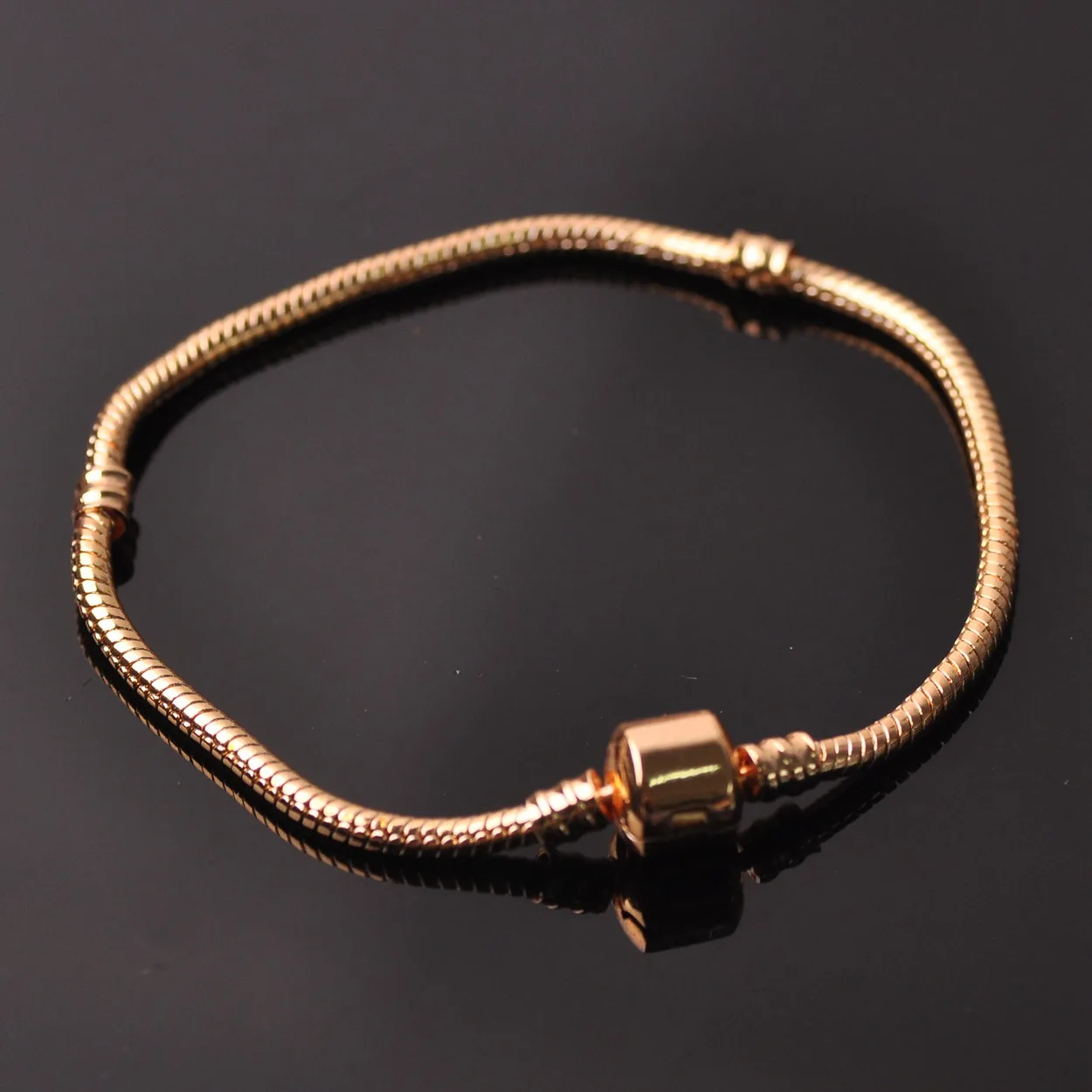 Gold/Silver Metal Snake Chain for European Charms Bracelet Making DIY