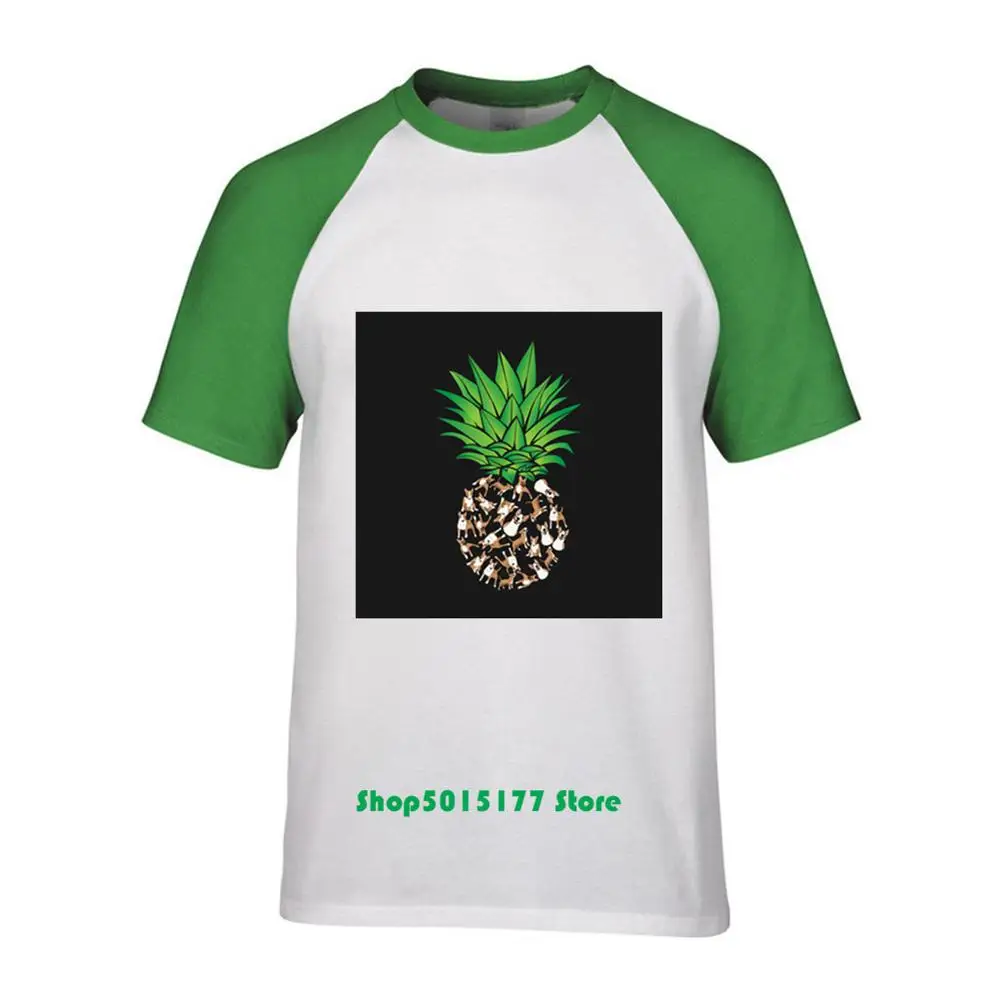

2019 New Brand Design Bullterrier, Bull Terrier, Pineapple Men T-Shirt 100% Cotton Neck short sleeve Male CartoonT-shirt