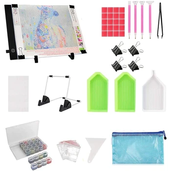 

5D Diamond Painting Accessories Tool Kit Full Diamond, Suitable for Adults, Supplies Include Storage Boxes,Brackets,