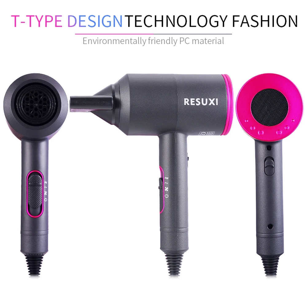 

Professional Negative High Performance Heat Setting Ionic Hairs Blow Dryer 2000W Ionic and Ceramic - Three Replaceable Nozzles