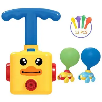 

Cute Duck Pattern Air Powered Balloon Car Children Education Science Experiment Aerodynamic Balloon Car Toy Baby Kids Gift