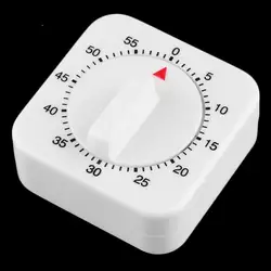 2017 новейший 1 шт. квадратный пластиковый 60 минутный механический кухонный таймер приготовления пищи для выпечки будильник инструмент для