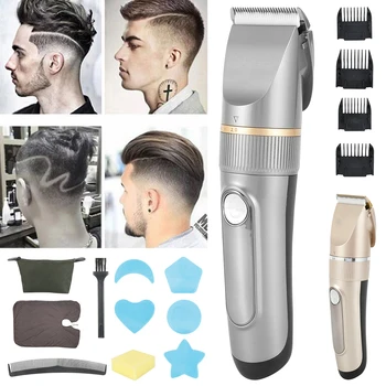 

Full Set Shaver Trimmer Hair-Clipper Barber Electric hair trimmer Cordless Shaver Trimmer 0mm Men Barber Hair Cutting Machine