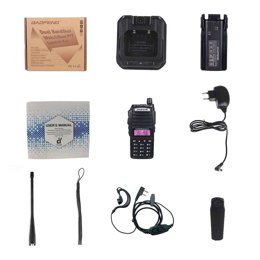 3 шт. Baofeng UV82 Dual Band иди и болтай Walkie Talkie “иди UV 82 Любительское радио Си Би