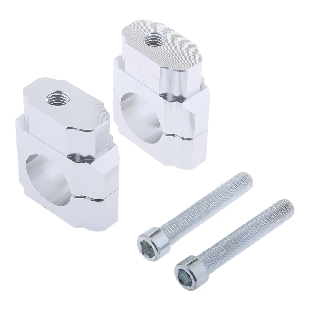 28mm Motorcycle Handle Bar Mounting Handlebar Risers Clamp Silver Mount Mounting Riser Clamp for Harley Honda Yamaha Suzuki