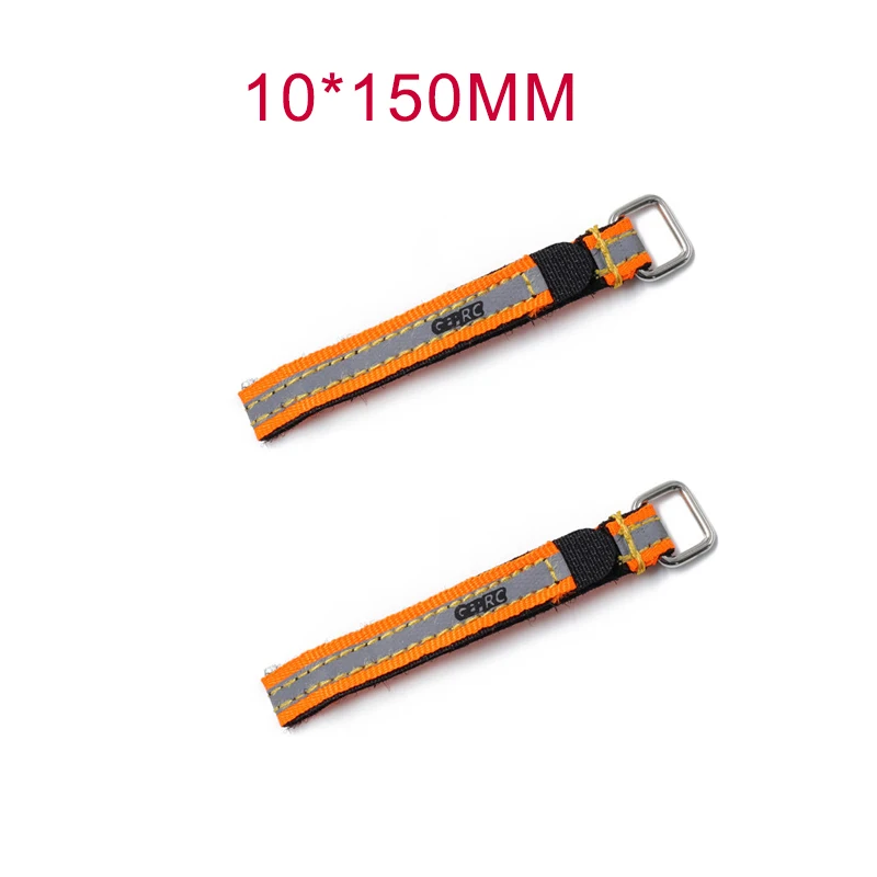Orange 10x150mm 2 шт. 10x100 мм 10x150 мм 20x250 мм Geprc флуоресцентный желтый/зеленый/желтый аккумулятор стягивающийся ремень для радиоуправляемого дрона FPV гоночные части - Цвет: Orange 10x150mm