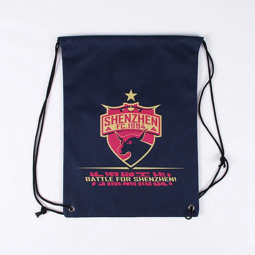 Hot Sell Plain Drawstring Bag with Customized Logo Printing MOQ 100pcs