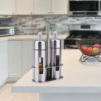 

Oilcan Sets Living Room Leakproof Seasoning Can Kitchen Tools Double Head Condiments Home Soy Sauce Bottles Stainless Steel Bar