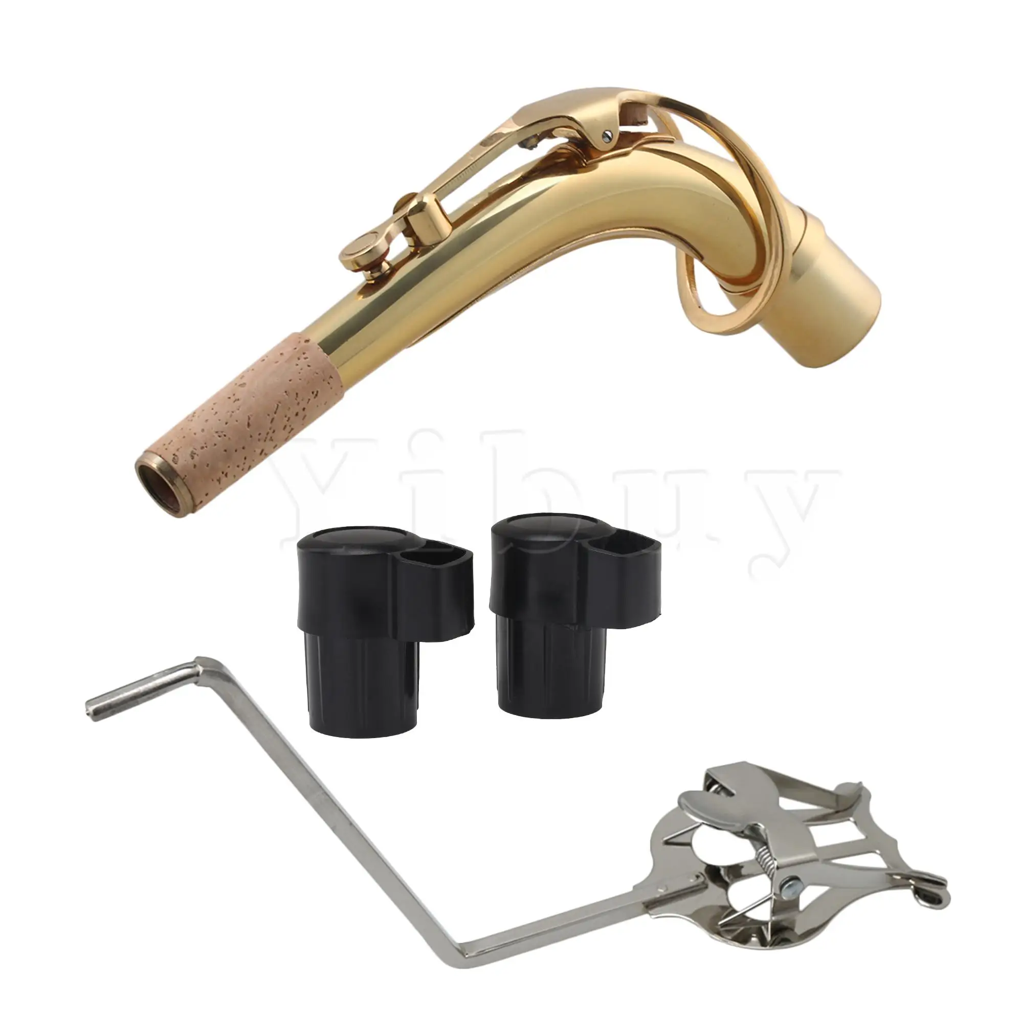 

4x Alto Saxophone Bend Neck& End Plug &Saxphone Sheet Music Clip Holder