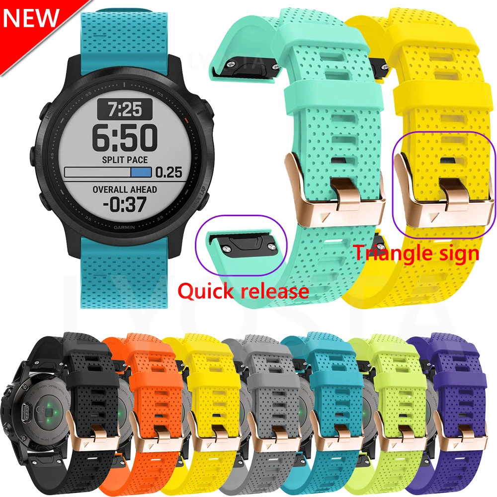20mm For Garmin Fenix 6S 5S Watchband Bracelet Strap For Fenix 6SPro 5SPlus  Rose Gold Buckle Silicone Quick Accessory Wrist Band|Smart Accessories| -  AliExpress