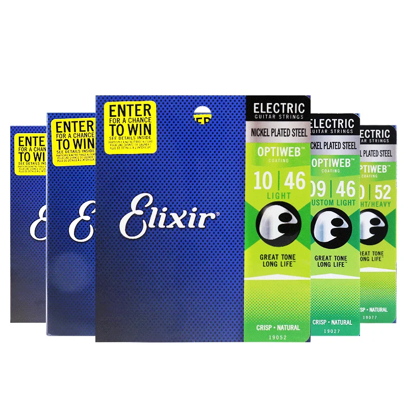 

1 Set Elixir Electric Guitar Strings Optiweb Coating Nanoweb Coating Polyweb Coating ANTI-RUST Phosphor Bronze 12052 19052