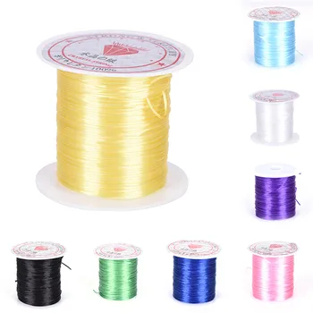 

Clear Round Beading Wire/Cord/String/Thread Jewelry Making Elastic Line DIY Crystal Beading Stretch Cord 0.8mm Transparent