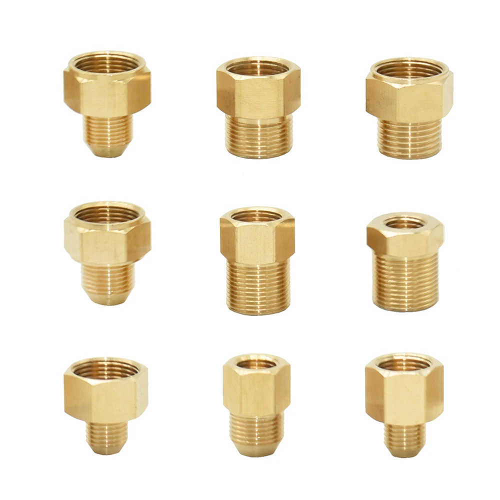 Brass Male Female 1/2" M14 M18 M22 3/8" Thread Connector Tooth Pitch 1.5mm Copper Water Tap Washing Machine Bathroom Coupler