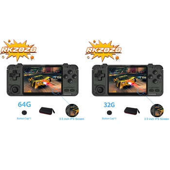 

RK2020 3.5 Inch IPS Sn Portable Handheld Retro Game Console Console Support 360 degree Operation Built-in Game 64G