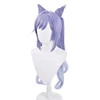 L-email wig Game Genshin Impact Keqing Cosplay Wigs Ponytails Mixed Purple Cosplay Wig with Ears Heat Resistant Synthetic Hair ► Photo 2/6