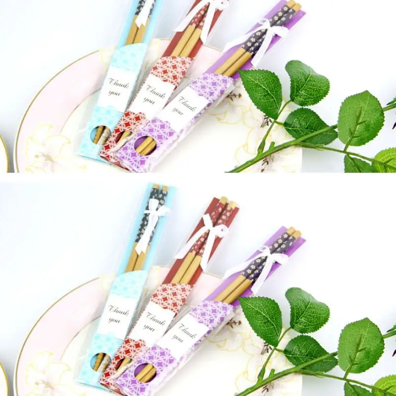 Wedding Favors Giveaways Gift New Style Practical Bamboo Chopstick Natural Woodiness Chopsticks LX8733