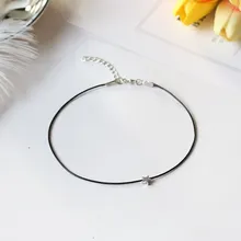 Модная новая изящная цепочки из воска пятиконечная подвеска в виде звезды Простая любовь Шейная цепочка Квадратный Блок Универсальный шейный ремень