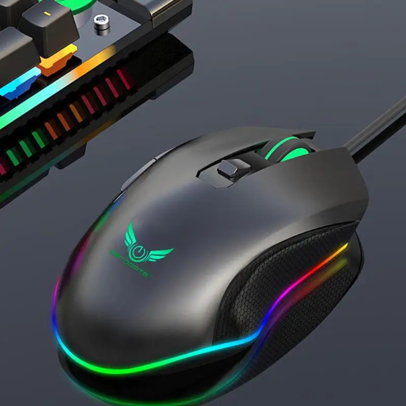 ZERODATE G21 Wired 6 Buttons 6400DPI RGB Backlight Optical Gaming USB Mouse for game and office