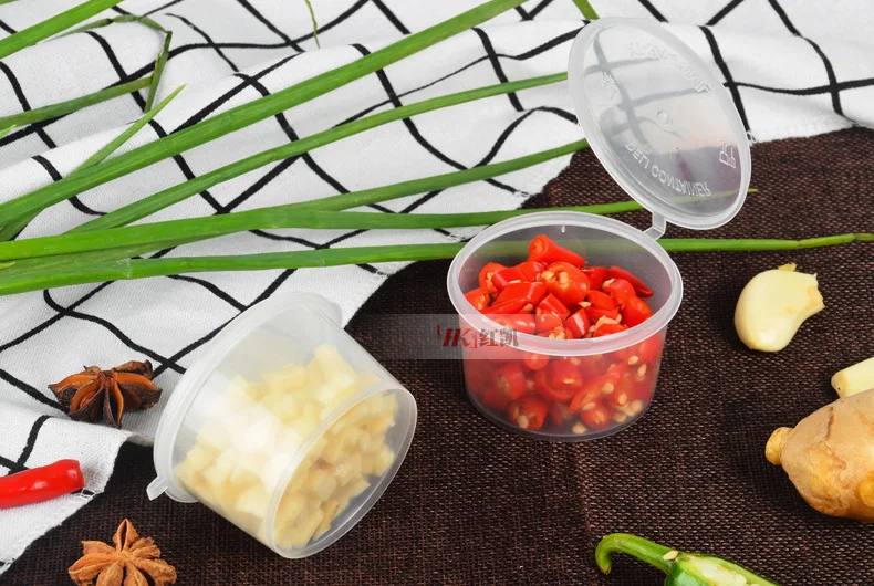Manufacturers Direct Supply 3 Oz Disposable Sauce Cup with Lid One-piece Sealed diao liao bei Pp Transparent Packed Soy Sauce Cu