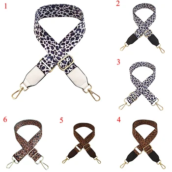 

125cm Leopard Print Handbag Strap Adjustable Wide Shoulder Bag Strap Women Replacement Bag Strap PU Bag Belt Bag Accessories Hot