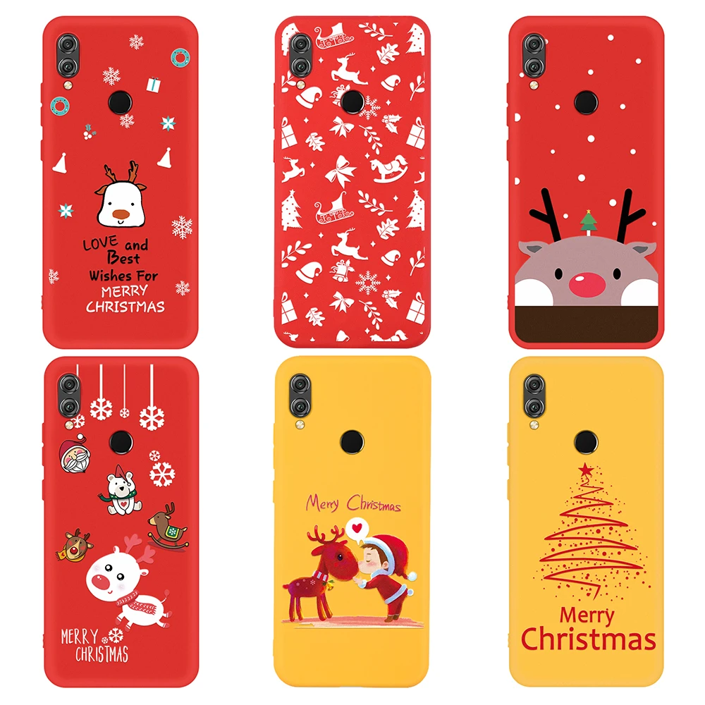 

Christmas New Year Case For Huawei P20 P30 Lite Cute Deer Pattern Cover Phone Case For Huawei Honor 8X 9X 10 20 Lite 10 20