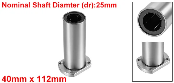Uxcell LMH6UU-LMH30UU с двумя боковыми вырезанными фланцами линейные шариковые подшипники 6 мм-30 мм Диаметр отверстия 12 мм-45 мм диаметр 19 мм-123 мм длина для ЧПУ
