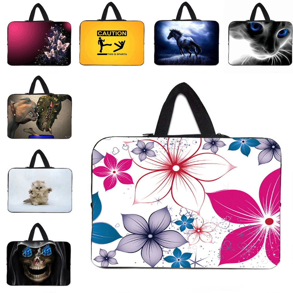 Неопреновый ноутбук Ручка 10, 12, 13, 14, 15, 17 15,6 13,3 11,6 10,1 дюймов ноутбук сумка для переноски Модный чехол для Macbook Pro 13 Xiaomi