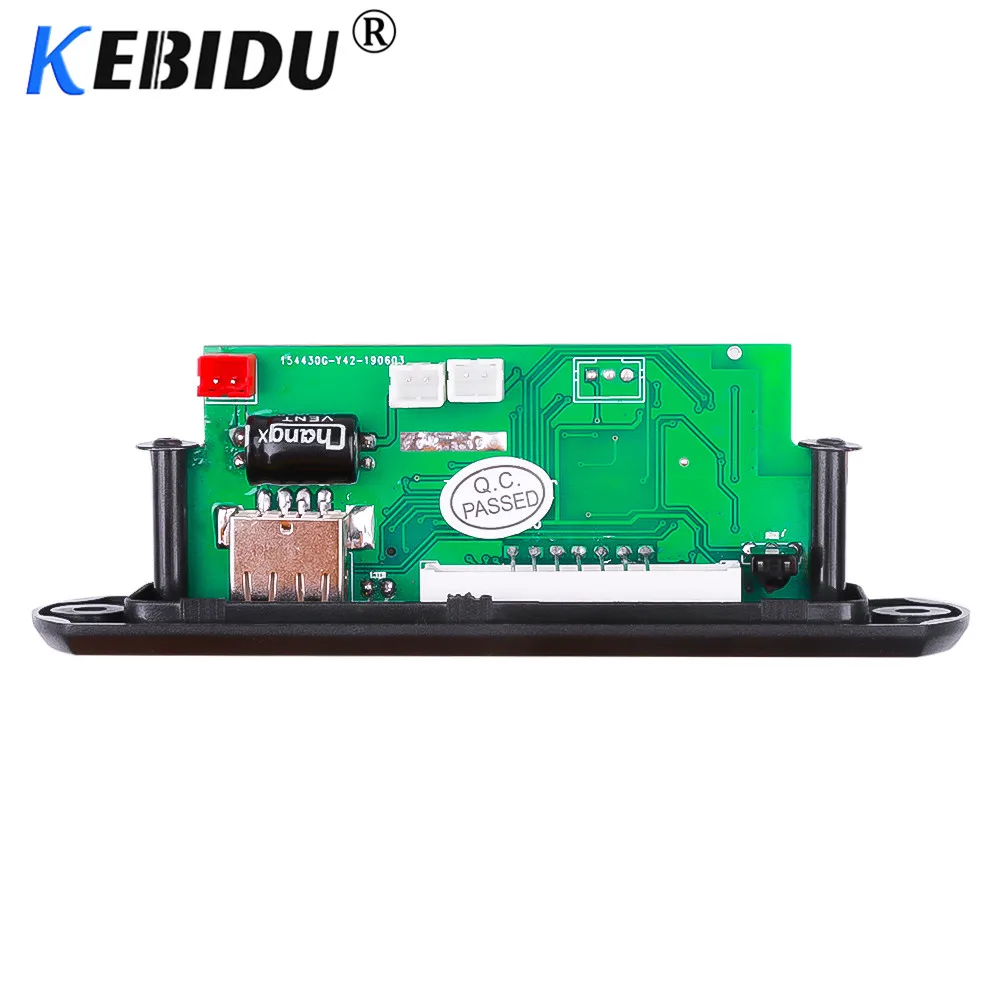 Kebidu Hands-free MP3 плеер декодер доска 5 в 12 В Bluetooth 5,0 6 Вт усилитель автомобиля модуль fm-радио Поддержка FM TF USB AUX рекордеры