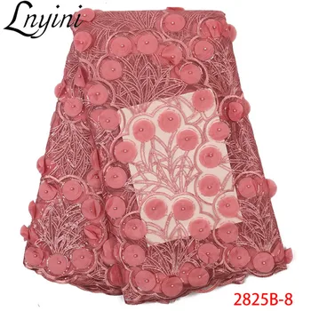 

Latest French Tulle Lace Fabric High Quality Sequins Lace Fabric for Wedding Nigerian Net Lace Material with Beads/Sequin L2825B