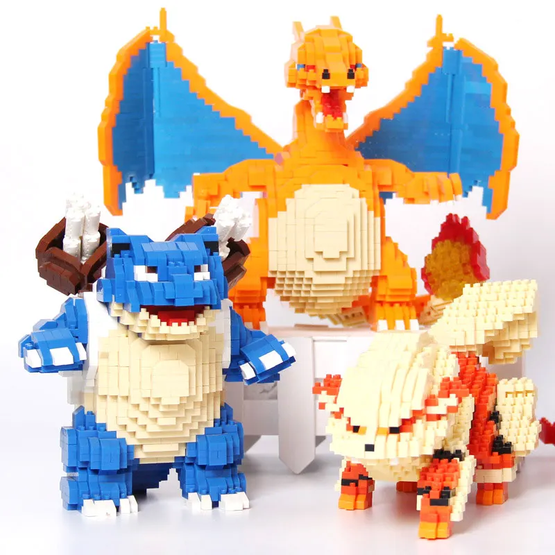 DIY мини конструктор кирпичи Покемон Charizard японское аниме алмазная карманная