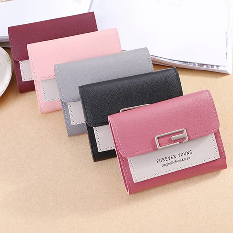 

2019 New Mini Wallet Fashion Small Purse Female Short Folding Personality Student Cute Wallet Purse Card Holder