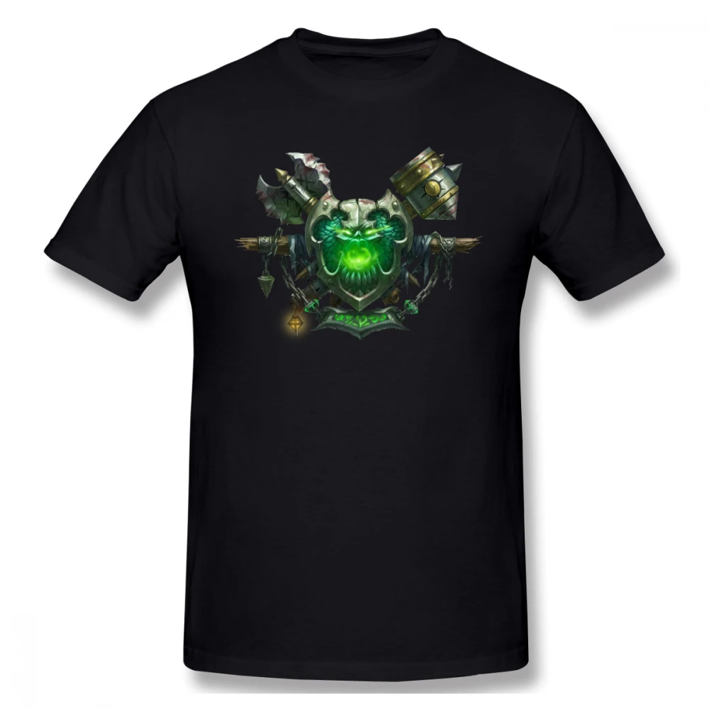

2019 Men's Basic Short Sleeve T-Shirt 3D Print t shirt World Of Warcraft Cotton Funny T-shirt home Top Tees
