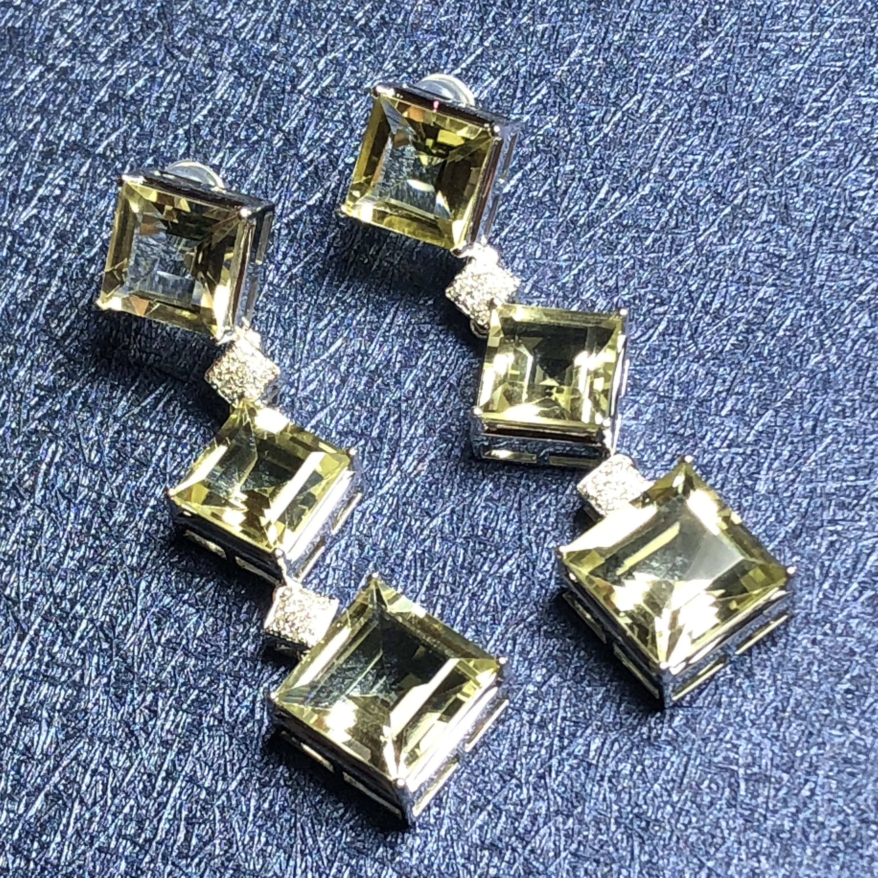 Серьги-капли Citrine натуральный бразильский источник цитрин 23,7ct серьги из драгоценных камней для женщин Изящные серьги-гвоздики