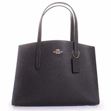 Черная кожаная сумка-тоут Coach Charlie Carryall