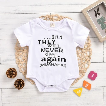

Baby Casual Short-sleeved Jumpsuits Infant Summer Letter Print One-piece Triangle Romper