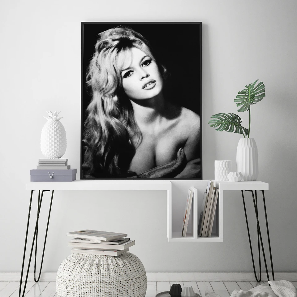 Black-and-White-Famous-Model-Photo-Vintage-Picture-Art-Painting-Wall-Decor-Brigitte-Bardot-French-Fashion (1)