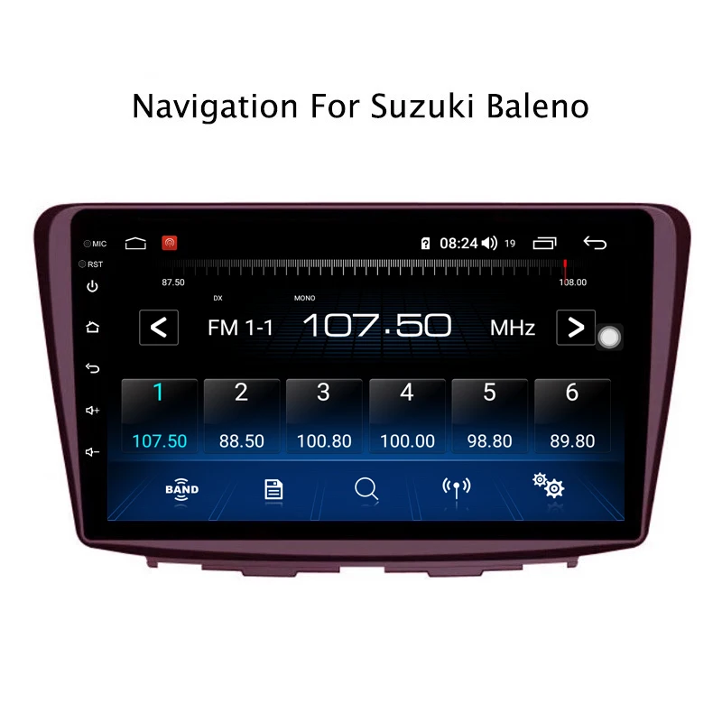 Clearance Ectwodvd 9inch Andriod 8.1 Car DVD GPS For Suzuki Baleno 2015-2018 4G RAM 64G ROM CarPlay DSP 4G LTE with WIFI 9