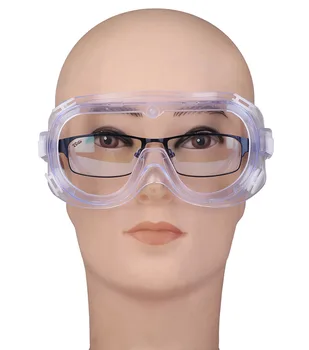 

PVC Anti-fog Eyewear Transparent Protective Goggles Lens Glasses Anti-droplets Anti-spatter Anti-impact For Lab &Hospital
