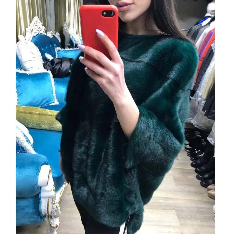 Новинка, Зимний пуловер с натуральным мехом норки, пальто, куртка для женщин, натуральный Полный Пелт, зимние теплые элегантные женские пальто
