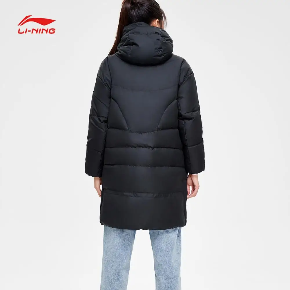 Li Ning женское Трендовое пальто средней длины 70% белый утиный пух