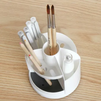 

Multi-function 7 Grids Office Desktop Rotating Pen Holder Cosmetic Eyeliner Storage Box Pencil Case Desk Pen Pencil Organizer