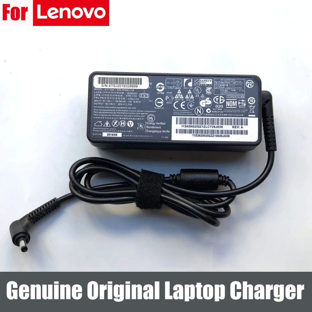 Cable de alimentación para adaptador de cargador, 65W, 20V, 3.25A, para Lenovo IdeaPad, IdeaPad, L340, L340-17IWL, L340-15IWL, Flex-14