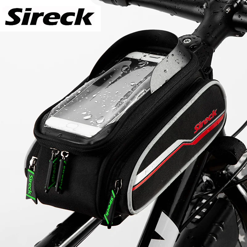 

Sireck 6.5 Inch Bicycle Bag Touch Screen Bike Front Tube Bag Cycling Frame Saddle Bag Bike Accessories Phone Holder Accessories