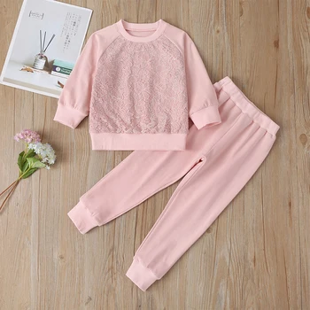 

2Pcs Clothing Set Spring Spring Summer Kids Cotton Tops Pants Set Children Casual Tees Pants Suit Clothes