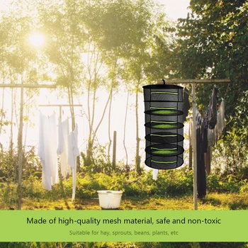 

Hanging Basket Foldable Dry Bag Heavy Duty Drying Rack Hanging Dry Net Herb Drying Net Nylon Mesh Folding Mesh Pouch